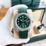 Replica Rolex Green Submariner Diamond Watch 41MM